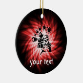 Red Paintball Keramisch Ornament (Rechts)