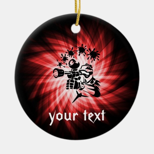 Red Paintball Keramisch Ornament (Voorkant)