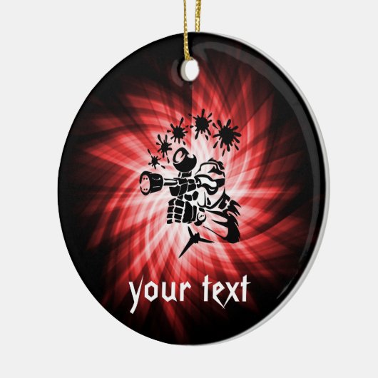 Red Paintball Keramisch Ornament (Links)