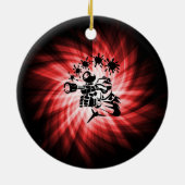 Red Paintball Keramisch Ornament (Achterkant)