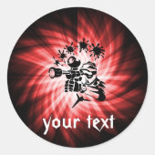 Red Paintball Ronde Sticker (Voorkant)