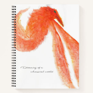 Red Painted Mythical Bird Notitieboek