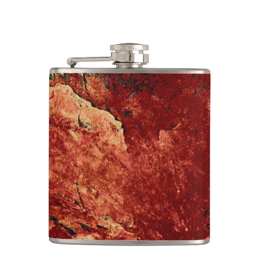 Red Painted Rock Heupfles (Voorkant)