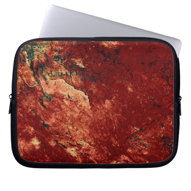 Red Painted Rock Laptop Sleeve (Voorkant)