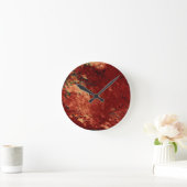 Red Painted Rock Ronde Klok (Huis)