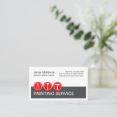 Red Painting Icons On Grey Layer Painter Visitekaartje (Staand voorkant)