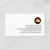 Red Painting Icons On Grey Layer Painter Visitekaartje (Achterkant)