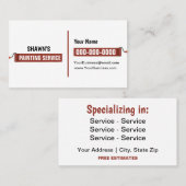 Red Painting Service dubbelzijdig Visitekaartje (Voorkant / Achterkant)