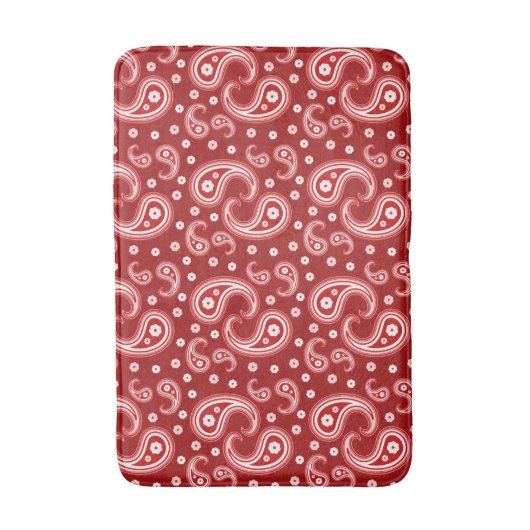 Red Paisley Badmat (Voorkant Verticaal)