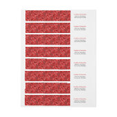 Red Paisley Bandana Print Wraparound Address Label (Vel)