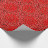 Red Paisley Bandana Scarf Fabric Print Cadeaupapier (Hoek)