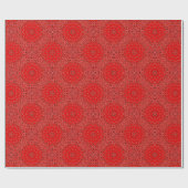 Red Paisley Bandana Scarf Fabric Print Cadeaupapier (Vlak)
