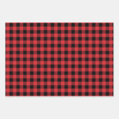 Red Paisley & Buffalo Plaid 3 Hoge Kwaliteit Leven Inpakpapier Vel (Voorkant 2)