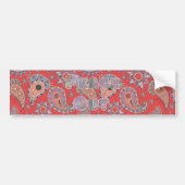 Red Paisley Bumpersticker (Voorkant)
