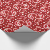 Red Paisley Cadeaupapier (Hoek)