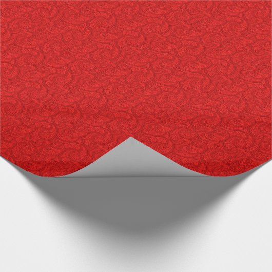Red Paisley Cadeaupapier (Hoek)