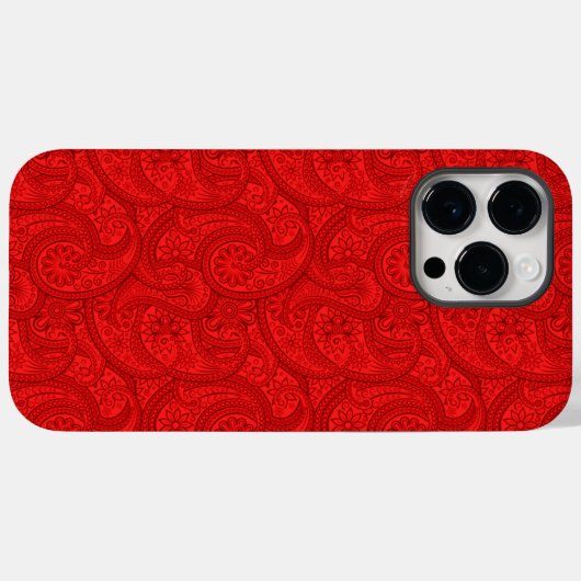 Red Paisley Case-Mate iPhone Case (Achterkant (horizontaal))