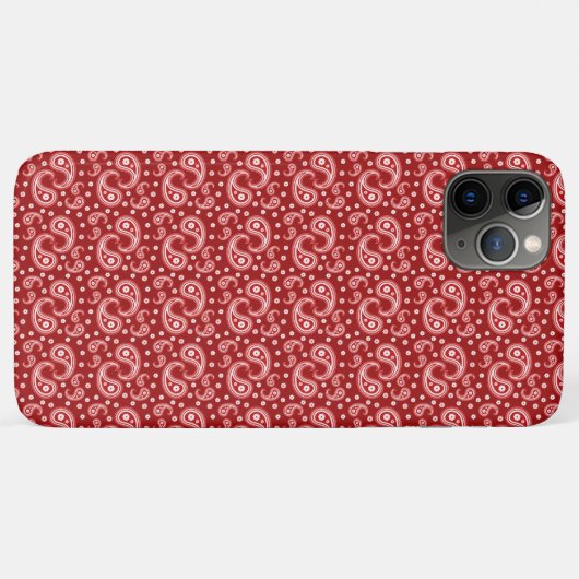 Red Paisley Case-Mate iPhone Case (Achterkant (horizontaal))