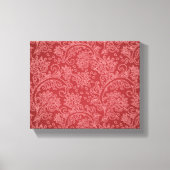 Red Paisley Damask Designer Floral Classic Canvas Afdruk (Voorkant)