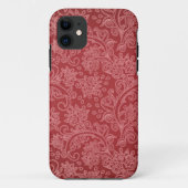 Red Paisley Damask Designer Floral Classic Case-Mate iPhone Case (Achterkant)