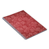 Red Paisley Damask Designer Floral Classic Notitieboek (Rechterzijde)