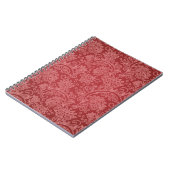 Red Paisley Damask Designer Floral Classic Notitieboek (Linkerzijde)