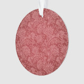 Red Paisley Damask Designer Floral Classic Ornament (voorkant)