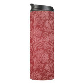 Red Paisley Damask Designer Floral Classic Thermosbeker (Geroteerd rechts)