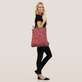 Red Paisley Damask Designer Floral Classic Tote Bag (Op model)