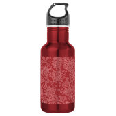 Red Paisley Damask Designer Floral Classic Waterfles (Voorkant)