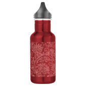 Red Paisley Damask Designer Floral Classic Waterfles (Links)
