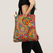 Red Paisley Design Tas (Dichtbij)