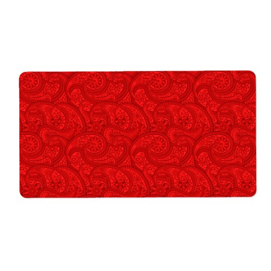 Red Paisley Etiket (Voorkant)
