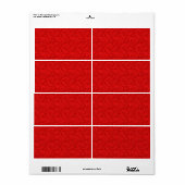 Red Paisley Etiket (Full Sheet)