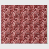 Red Paisley Exotic Pattern Cadeaupapier (Vlak)