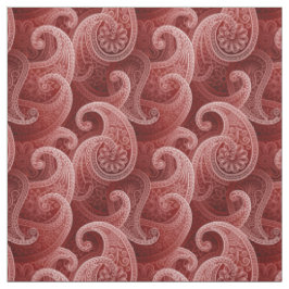 Red Paisley Exotic Pattern Stof