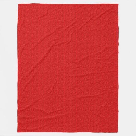 Red Paisley Fleece Deken (Voorkant)