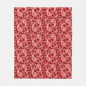 Red Paisley Fleece Deken (Voorkant)