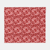 Red Paisley Fleece Deken (Voorkant (Horizontaal))