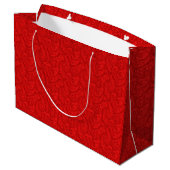 Red Paisley Groot Cadeauzakje (Achterkant Gekanteld)