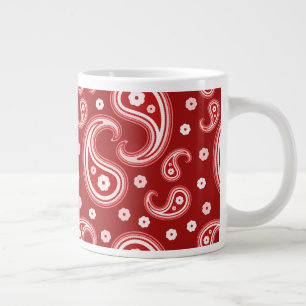 Red Paisley Grote Koffiekop