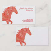 Red Paisley Horse Visitekaartje (Voorkant / Achterkant)