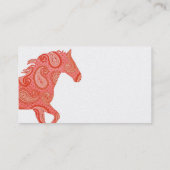Red Paisley Horse Visitekaartje (Achterkant)