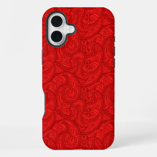 Red Paisley iPhone 16 Plus Hoesje