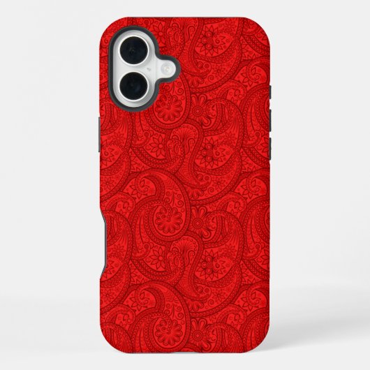 Red Paisley iPhone Hoesje (Achterkant)