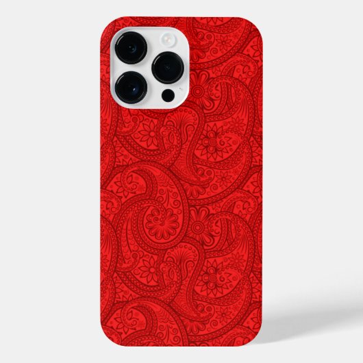 Red Paisley iPhone Hoesje (Achterkant)