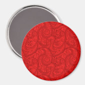 Red Paisley Magneet (Voorkant / Achterkant)