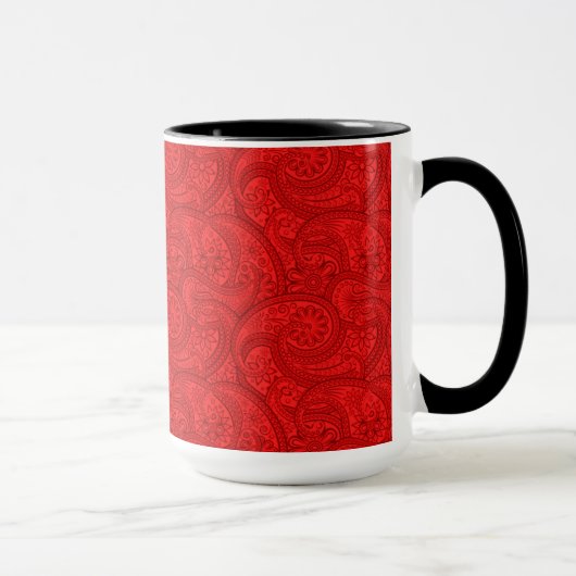 Red Paisley Mok (Rechts)