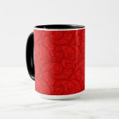 Red Paisley Mok (Voorkant links)