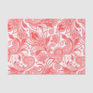 Red  Paisley Pattern Tissuepapier